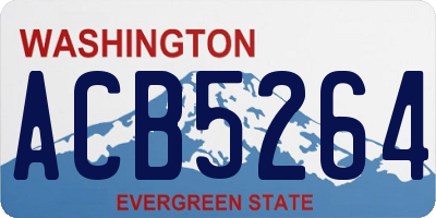 WA license plate ACB5264