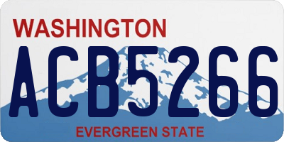WA license plate ACB5266
