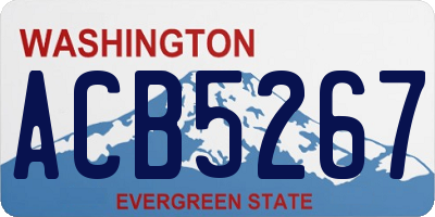 WA license plate ACB5267