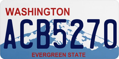 WA license plate ACB5270