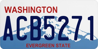 WA license plate ACB5271