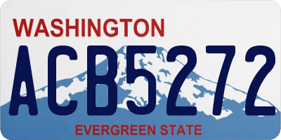 WA license plate ACB5272