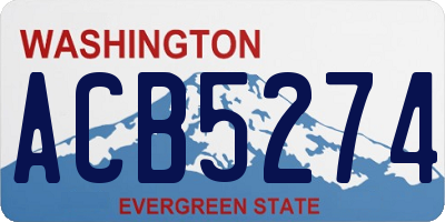 WA license plate ACB5274