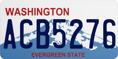 WA license plate ACB5276