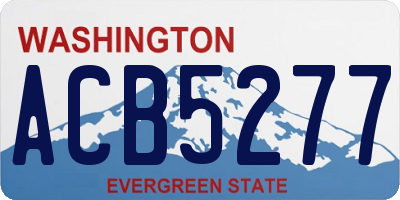 WA license plate ACB5277