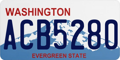 WA license plate ACB5280