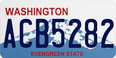 WA license plate ACB5282