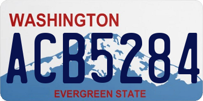 WA license plate ACB5284