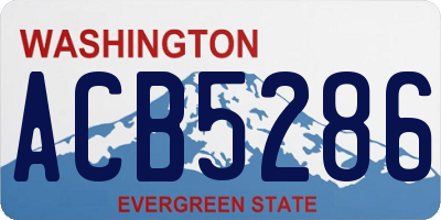 WA license plate ACB5286