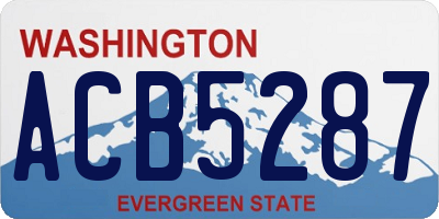 WA license plate ACB5287