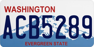 WA license plate ACB5289