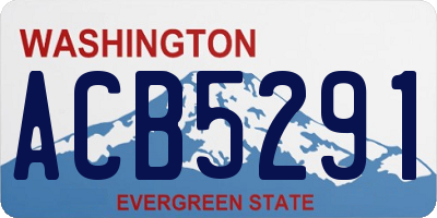 WA license plate ACB5291