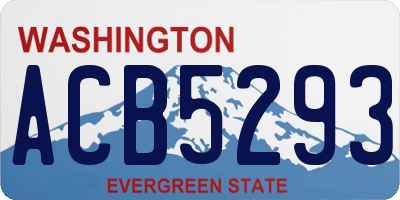 WA license plate ACB5293