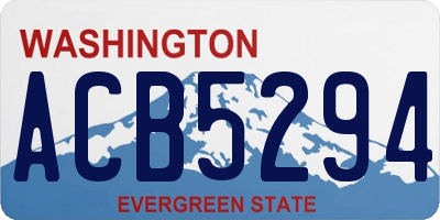WA license plate ACB5294