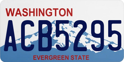 WA license plate ACB5295