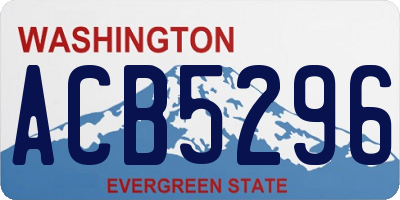 WA license plate ACB5296