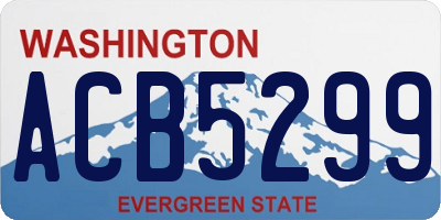 WA license plate ACB5299