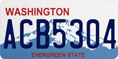 WA license plate ACB5304