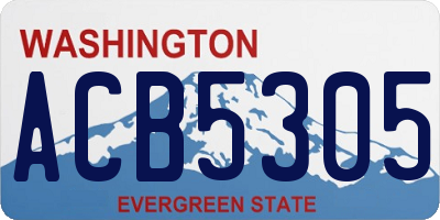 WA license plate ACB5305