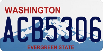 WA license plate ACB5306