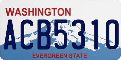 WA license plate ACB5310