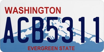 WA license plate ACB5311