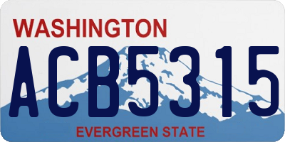 WA license plate ACB5315