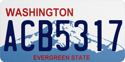 WA license plate ACB5317