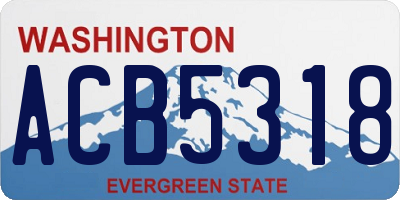 WA license plate ACB5318