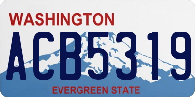 WA license plate ACB5319