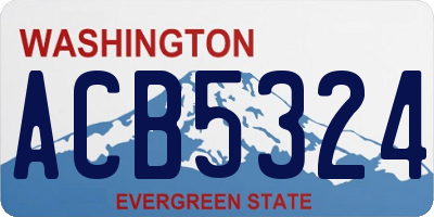 WA license plate ACB5324
