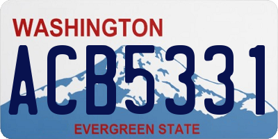 WA license plate ACB5331