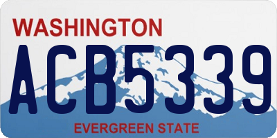WA license plate ACB5339