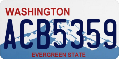 WA license plate ACB5359