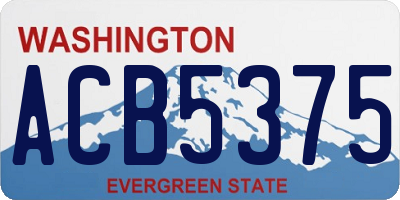 WA license plate ACB5375