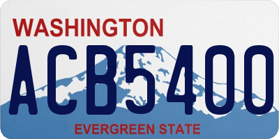 WA license plate ACB5400