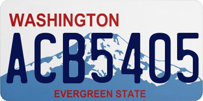 WA license plate ACB5405