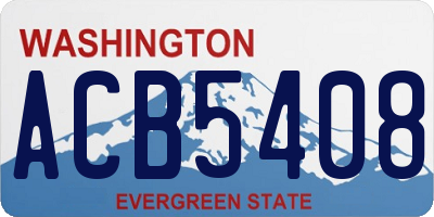 WA license plate ACB5408