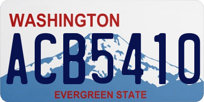 WA license plate ACB5410