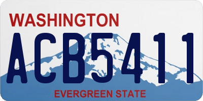 WA license plate ACB5411