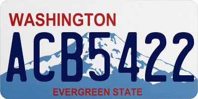 WA license plate ACB5422