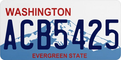 WA license plate ACB5425