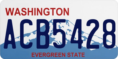WA license plate ACB5428