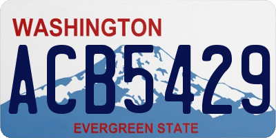 WA license plate ACB5429