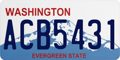 WA license plate ACB5431