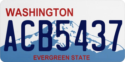 WA license plate ACB5437