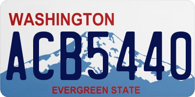 WA license plate ACB5440
