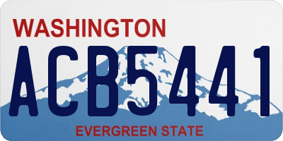 WA license plate ACB5441