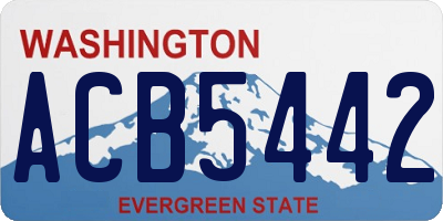 WA license plate ACB5442