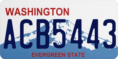 WA license plate ACB5443